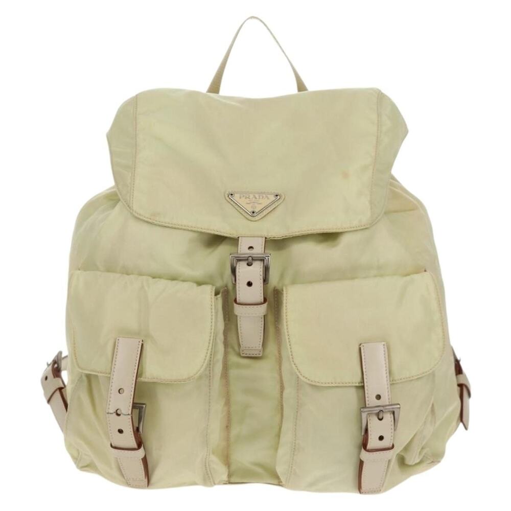 Prada Nylon Backpack Beige